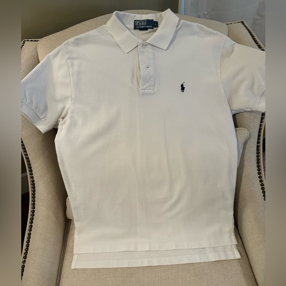 Men’s White Polo Large